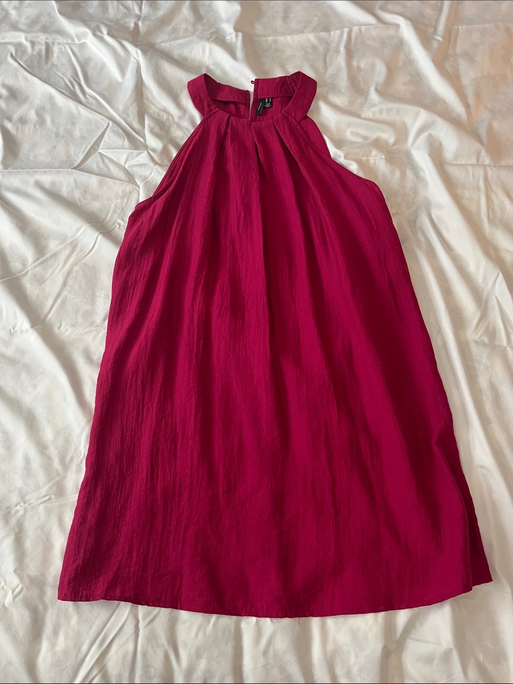 Vero Moda Raspberry Fuchsia High-Neck Sleeveless Midi Dress